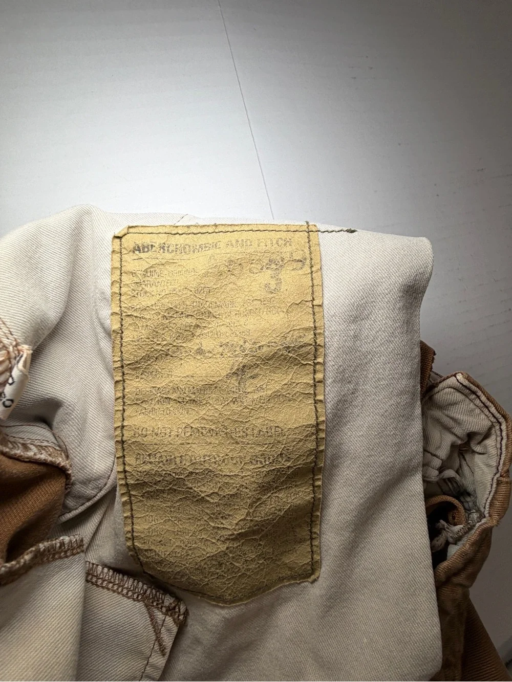 Vintage Y2K Abercrombie paratrooper military cargo pants distressed rare color